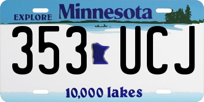 MN license plate 353UCJ