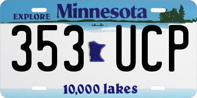 MN license plate 353UCP