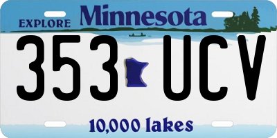 MN license plate 353UCV