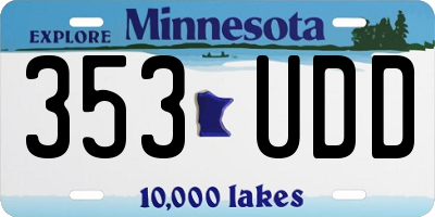 MN license plate 353UDD