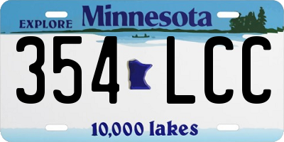 MN license plate 354LCC