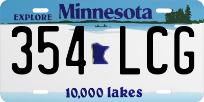 MN license plate 354LCG