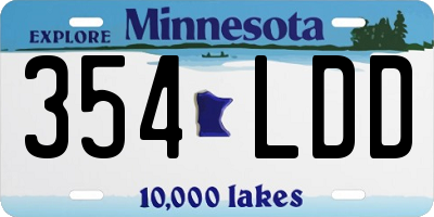 MN license plate 354LDD