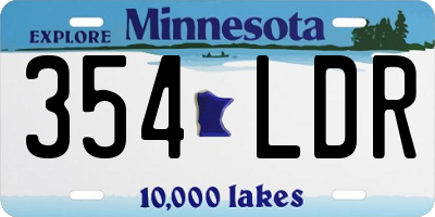 MN license plate 354LDR