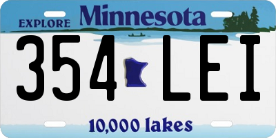 MN license plate 354LEI
