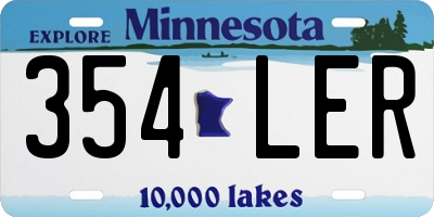 MN license plate 354LER