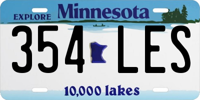 MN license plate 354LES