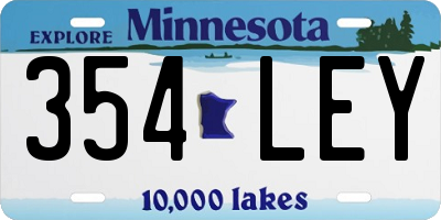 MN license plate 354LEY