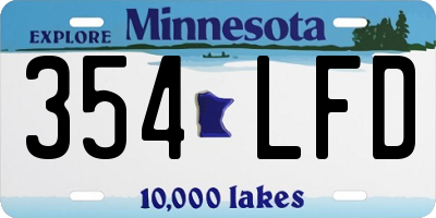 MN license plate 354LFD
