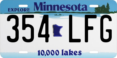 MN license plate 354LFG