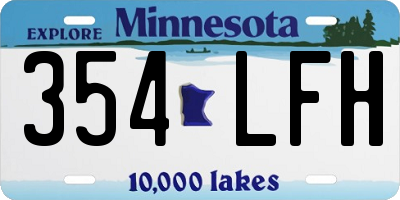 MN license plate 354LFH