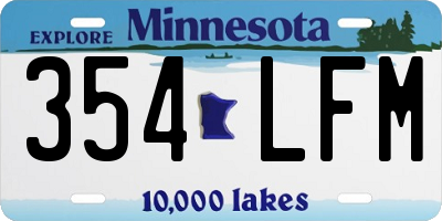 MN license plate 354LFM