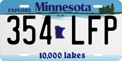 MN license plate 354LFP