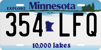 MN license plate 354LFQ