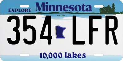 MN license plate 354LFR