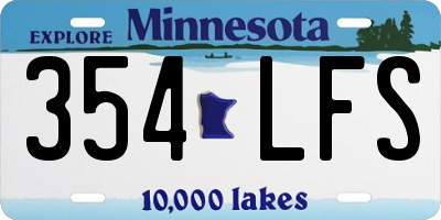 MN license plate 354LFS