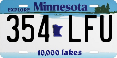 MN license plate 354LFU