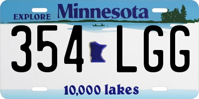 MN license plate 354LGG
