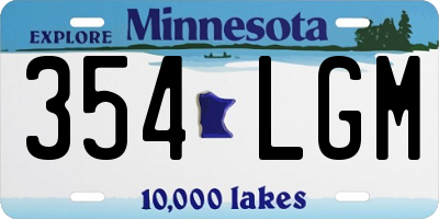 MN license plate 354LGM