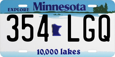 MN license plate 354LGQ