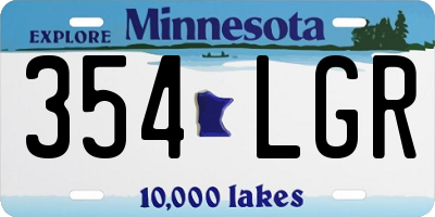 MN license plate 354LGR