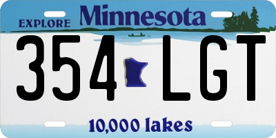 MN license plate 354LGT