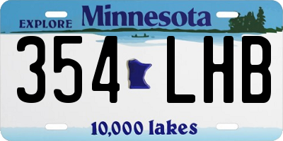 MN license plate 354LHB