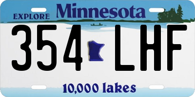 MN license plate 354LHF