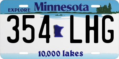 MN license plate 354LHG