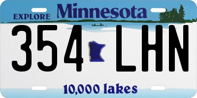 MN license plate 354LHN