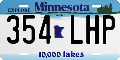 MN license plate 354LHP