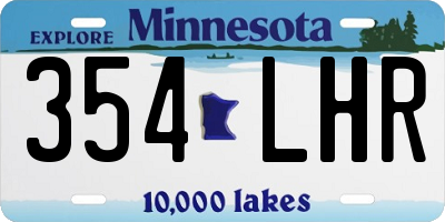 MN license plate 354LHR