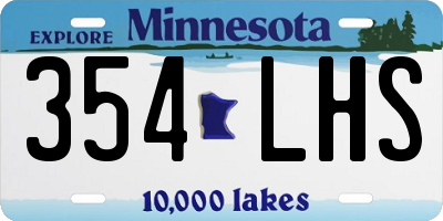 MN license plate 354LHS