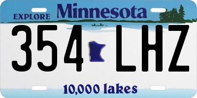 MN license plate 354LHZ