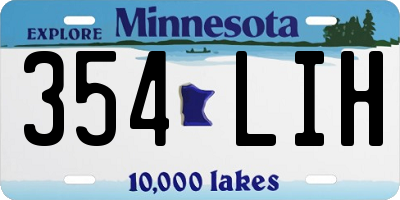 MN license plate 354LIH