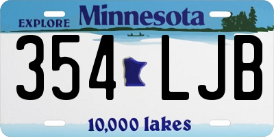MN license plate 354LJB