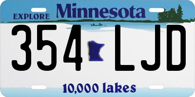 MN license plate 354LJD