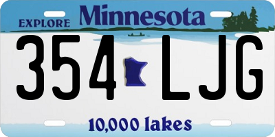 MN license plate 354LJG