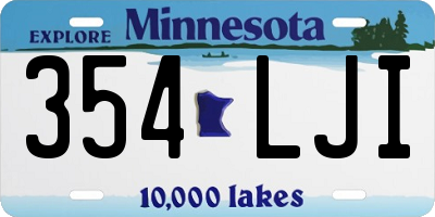 MN license plate 354LJI