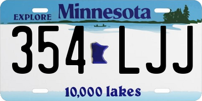 MN license plate 354LJJ