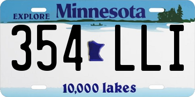 MN license plate 354LLI