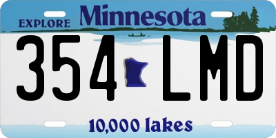 MN license plate 354LMD