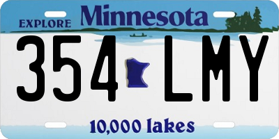 MN license plate 354LMY