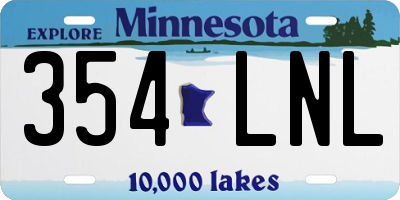 MN license plate 354LNL