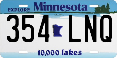MN license plate 354LNQ