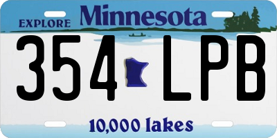 MN license plate 354LPB