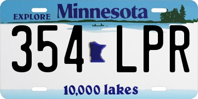 MN license plate 354LPR