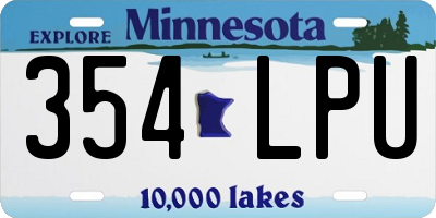 MN license plate 354LPU