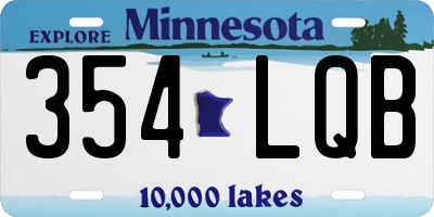 MN license plate 354LQB