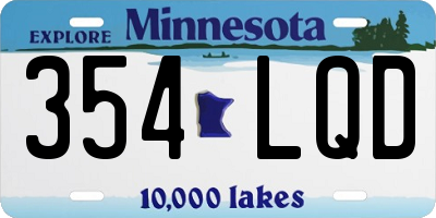 MN license plate 354LQD